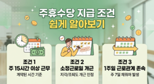 알바도 직장인도 필독! 주휴수당 지급 조건 및 2026년 최신 계산법 완벽 정리 6 주휴수당